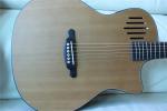 All solid wood 14th guitar customized acoustic electric guitar in satin