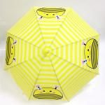 Cute Bees Compact Umbrella For Kids Chome Plated Frame Strawberry Handle