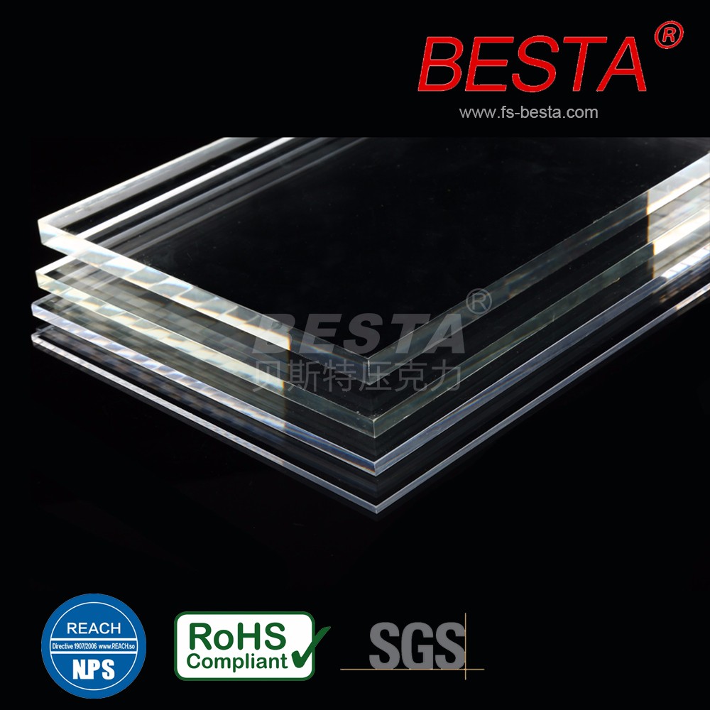 2-120mm Clear Frosted Acrylic Sheet Cut To Size Iridescent Fluorescent Plastic Sheet
