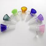 Colorful Glass Bongs Accessories Herb Dry Glass Slides 14mm Male For Smoking