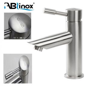 Quality Precision Lost Wax Casting Stainless Steel Faucet Basin Tap Satin Finish For Bathroom wholesale