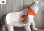 Shopping Mall Indoor 2 Meters Long Fiberglass Cartoon Animals Shape Seat Statues