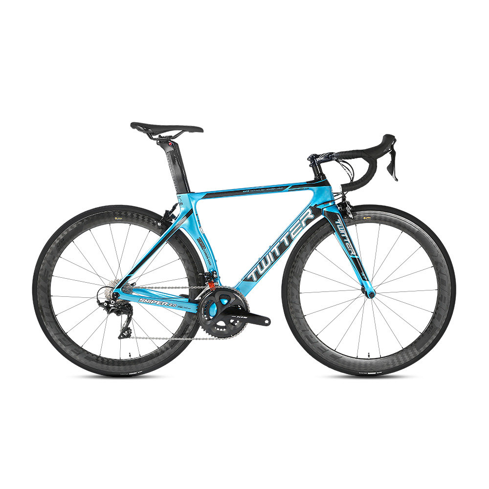 Groupset Carbon Fiber Road Bike With Carbon Wheels 4 Sealed Bearings