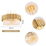 Modern luxury round gold crystal chandelier ceiling lights for living room(WH-CY