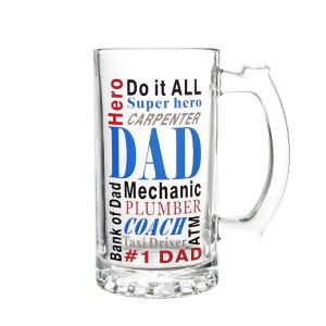 Quality Custom Oversized Festive Glass With Handle German Wheat Beer Mug Glass Gift wholesale