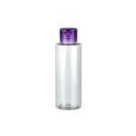 Transparent PETG Collar 100ml Clear Plastic Bottle with Custom Color and Cap