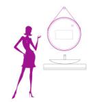 Motion Sensor Home 32 Inch Round Touch Screen Smart Mirror