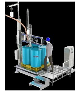 Quality 10-50L IBC Filling Equipment For Water Based Paint Air Consumption 0.5m3/Min wholesale