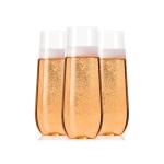 Unbreakable Tritan Stemless Champagne Flutes Bar Plastic Champagne Fluted