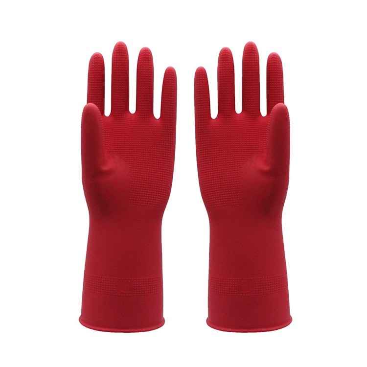 Unlined Kitchen Dishwasher Hand 55g Rubber Cleaning Gloves