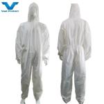 Fully Closed Micro-Porous White Protective Coveralls Waterproof Anti-Static OEM