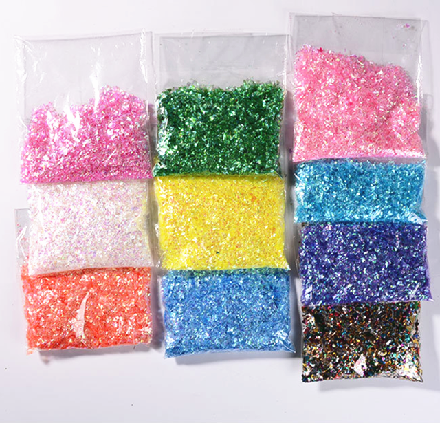 Mixes Party Candy Paper Fragments Colorful Illusion Color Broken Glass Sticker Candy Ornament Paper White Diamond Lens Glitter