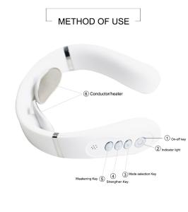 Quality Cordless Rechargeable Pulse Neck Massager Electric Wireless Neck Massager With Heat wholesale