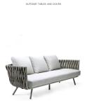 Customized Outdoor Rattan Garden Furniture / Morden Wicker Garden Sofa