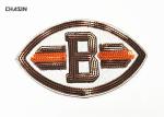 Sequin Embroidery Letters Clothing Applique Patches With Sew On Backing