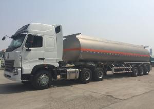 Quality Large Capacity Diesel Semi Trailer Fuel Tanker Truck Tri - Axle 50 - 80 Tons wholesale