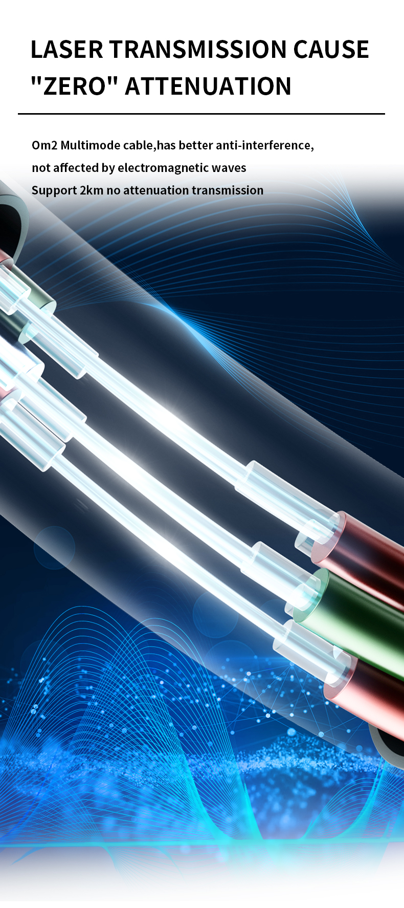 Customized Color Indoor Multi Mode Fiber Optic Cable for Telecom Comunication Network