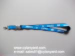 High Graded Jacquard Label Overlaid Lanyard With Metal Detachable Release Buckle