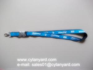 Quality High Graded Jacquard Label Overlaid Lanyard With Metal Detachable Release Buckle wholesale