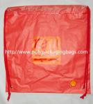 Recyclable Plastic Backpack Sports Drawstring Bags For Hiking / Travel