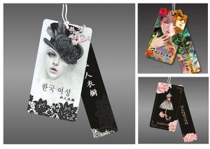 Quality Custom full color printed paper card garment clothing swing hang tag wholesale