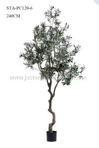 Quality High Imitation Faux Olive Plant 240CM 8 Ft Curving Stem Low Maintance Natural Looking wholesale