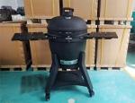 Ceramic 22 Inch Kamado Grills BBQ Bubble Black Glaze Surface