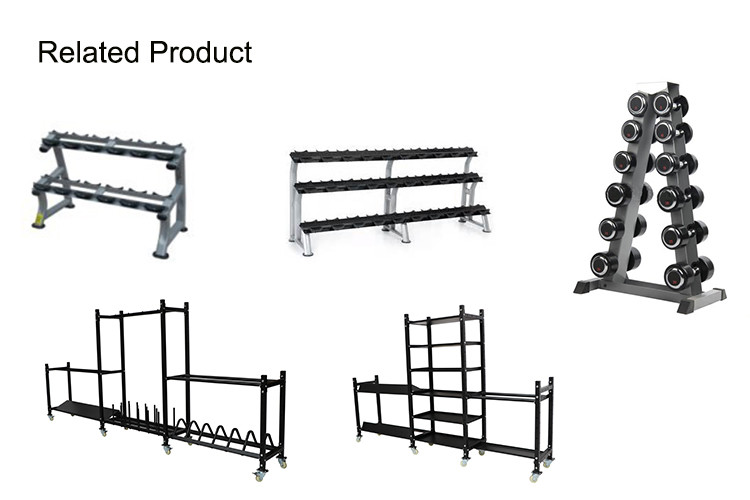 Durable Steel Double Barbell / Dumbbell Rack For Commercial Gym