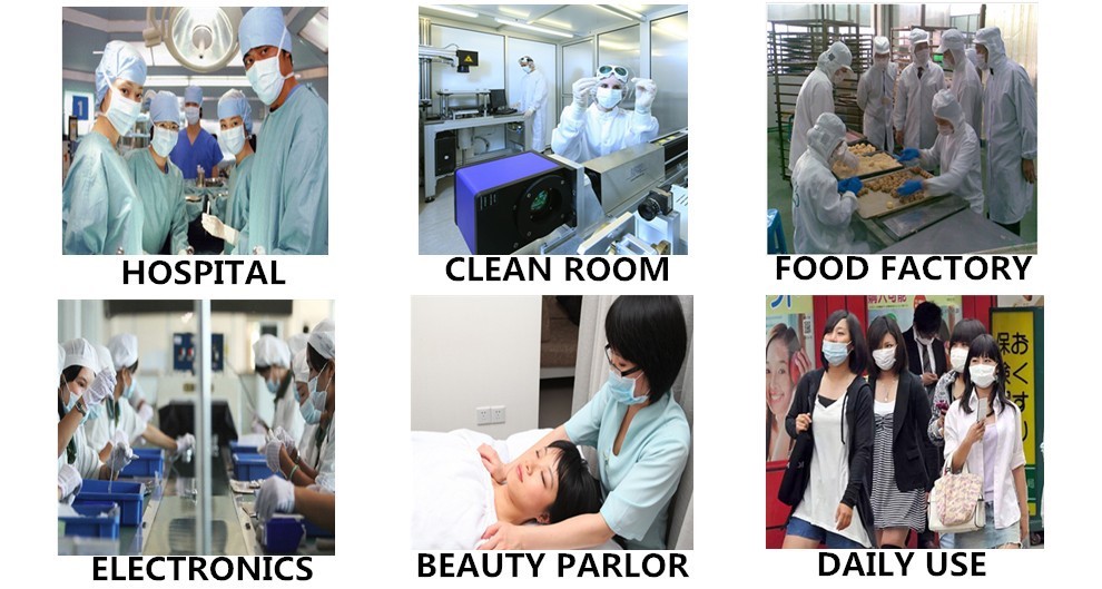 Eco Friendly Fluidproof 4 Ply 4 Folder Disposable Face Masks