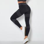 Seamless knitted moisture wicking breathable tight yoga pants sports running