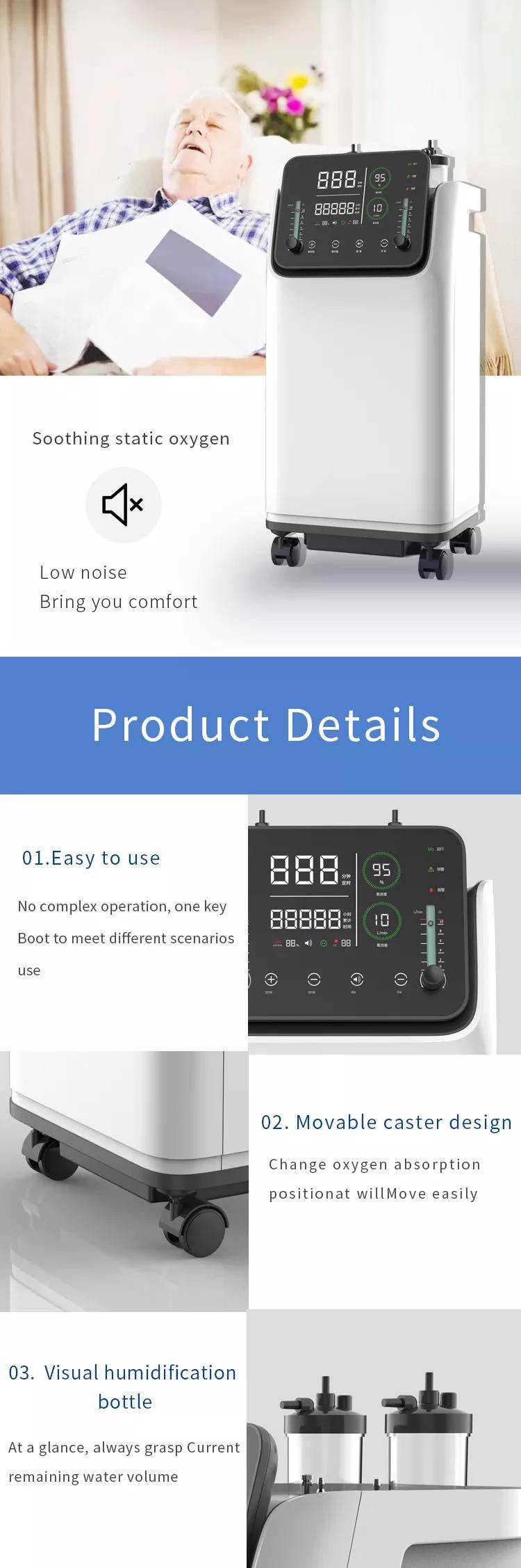 OEM Class II Oxygen Breathing Machine 10L Dual Flow
