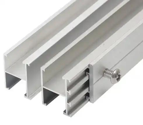 Aluminum Alloy Guide Rail Photovoltaic Bracket Accessor Metal H-Type Solar