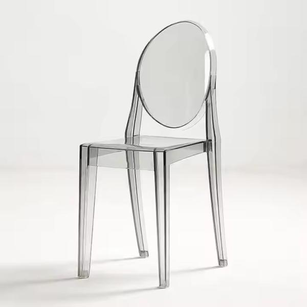 Armless Round Back Clear Chiavari Chairs Polypropylene Acrylic Chiavari Chairs