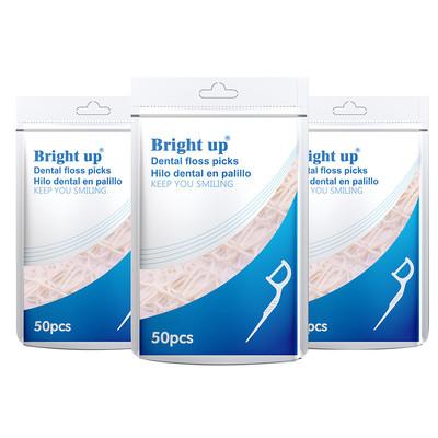 Bright Up Eco Friendly Dental Floss Toothpick Teeth Cleaning Flosser Customized