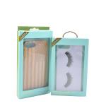 Clear Pet Window Paper Box Cell Phone Case Retail Packaging With Gold Plated