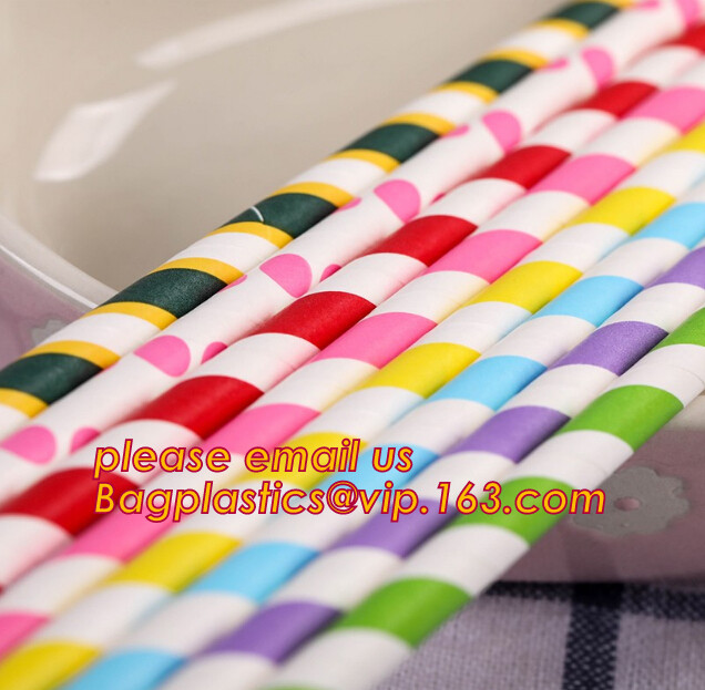 Custom printed colors polka dot striped paper straw,Biodegradable Eco Friendly No-dye Brown Natural Kraft Paper Straw