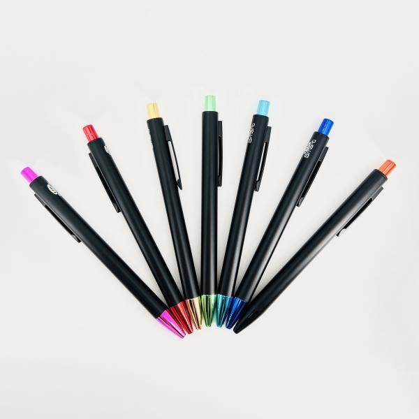School Stationery Simple Aluminum Press Type Ballpoint Pen Spray Painting Logo