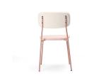 Scandinavian Hotel Dining Chair Fabric Seat Metal Frame
