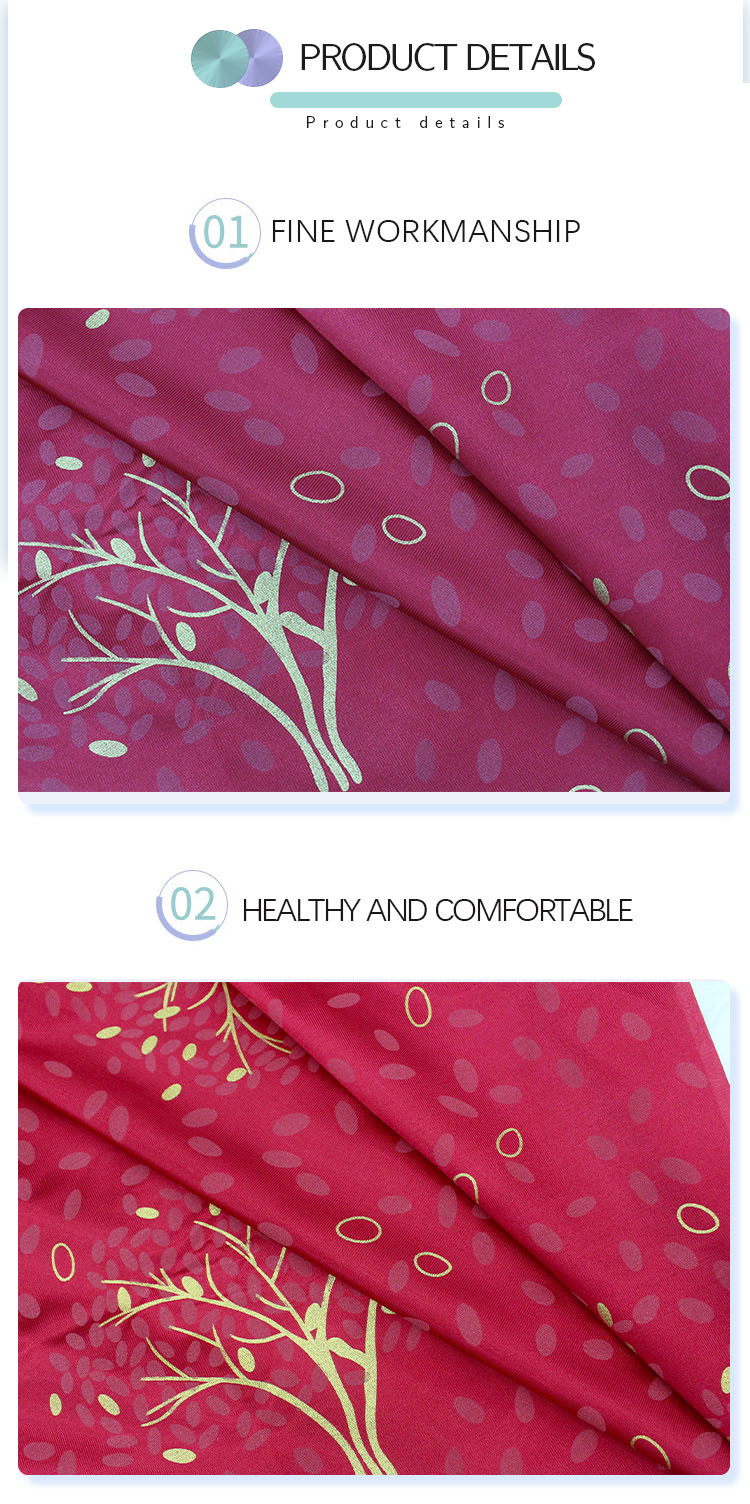 Pigment Printing Mattress Quilting Fabric 40s Yarn Count