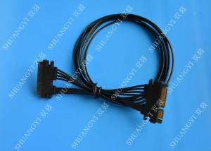 Quality 22 Pin Male to Female Hard Drive SATA Power Cable Black Slimline 20 Inch wholesale