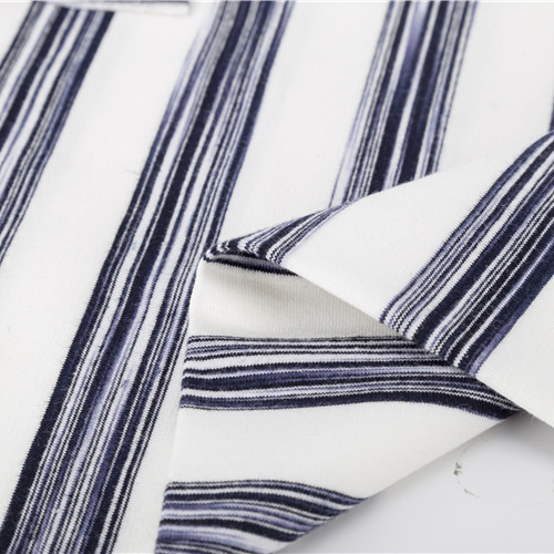 Healthy And Environmentally Friendly Pure Cotton ​Striped Material Fabric For T-Shirt