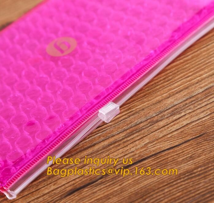 Cosmetic Pink Slider Padded Bag/Silver k Bag With Bubble,Padded Envelopes Cheap Aluminium Foil k Holographic