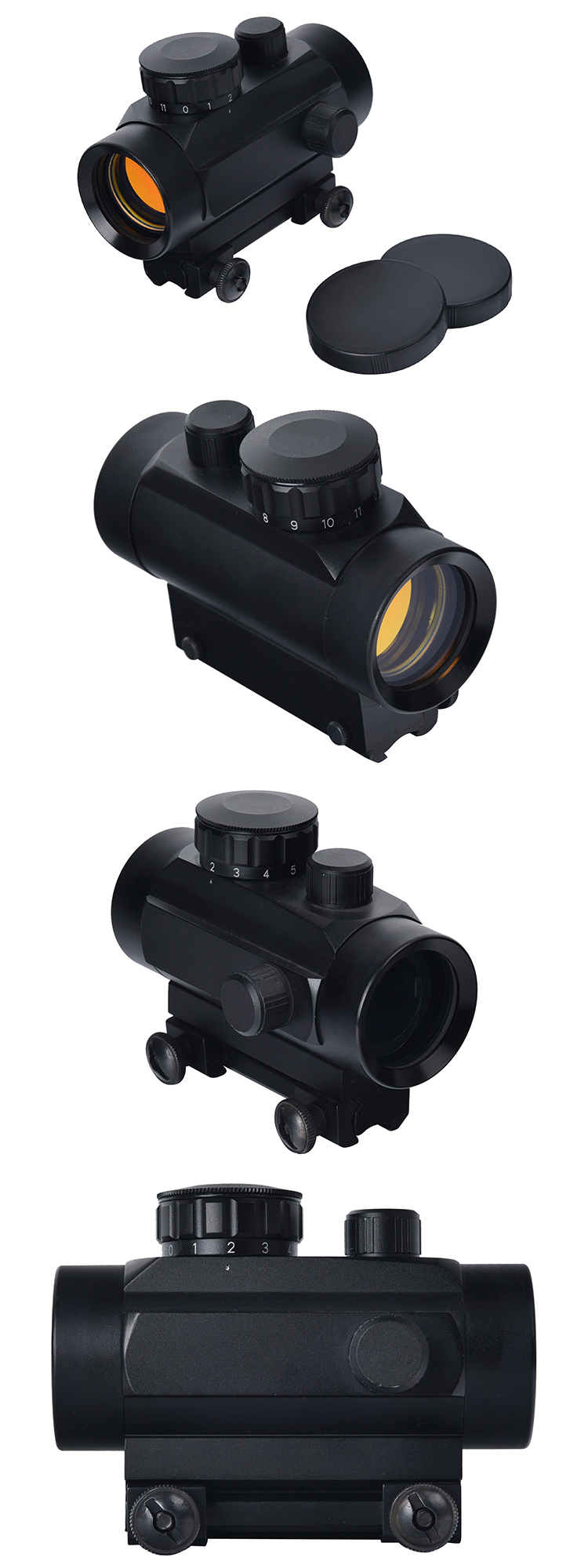 11 Level Brightness Reticle Optical Red Dot Scope for Aluminium Alloy 1X30 Sight