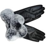 New Collection Fashion Genuine leather Rex Rabbit Fur Cuff Wool Lined Sheepskin