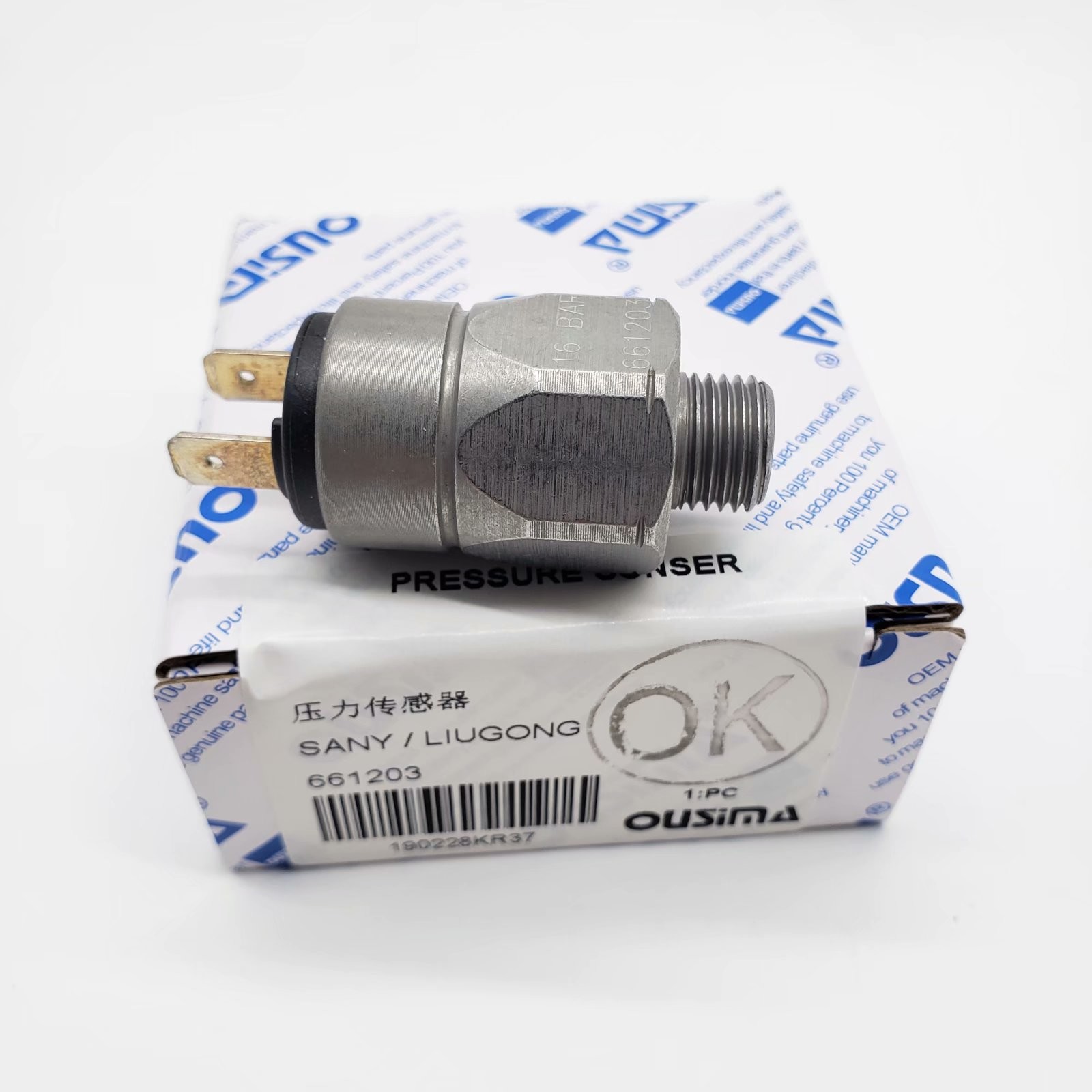 OUSIMA Excavator Part 661203 Pressure Switch For SANY/LIUGONG