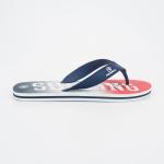 Mens PVC Lightweight Black Thin Strap Flip Flops With EVA Sole