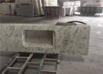 White Granite Prefab Kitchen Countertops With Polished Eased Edge Customized