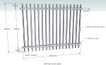 Customized Black Zinc Steel Metal Garrison Fence Panels Maintenance Free