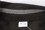 Black Grey Kids Terry Bomber Jacket 65% Polyester 35% Cotton