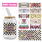 24oz Mama'S Day UV DTF Transfers For Glass Sticker Designs